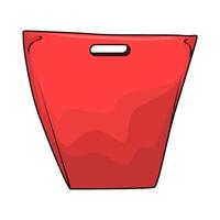 empty red paper bag vector