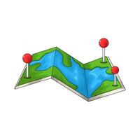 map with location illustration vector