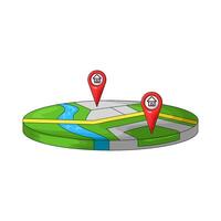 home location on map vector
