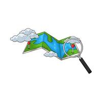 search location on map illustration vector