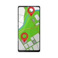 map on phone vector