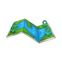 map and location pin vector