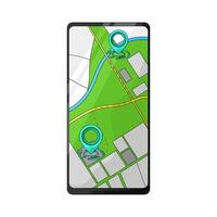 illustration of search for location on cellphone vector