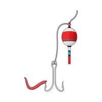 worm on the hook vector