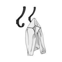 clothes hanging on hooks vector