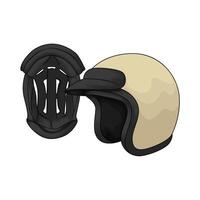 illustration of helmet without visor vector