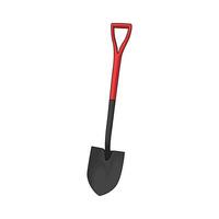 shovel with red handle vector