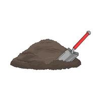 soil with shovel vector