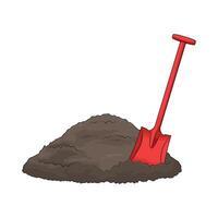 sand with red shovel vector