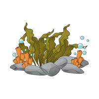 seaweed and bubble vector