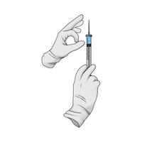 Hand Holding a injection vector