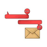 illustration of two new inbox vector