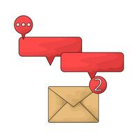 two new inbox illustration vector