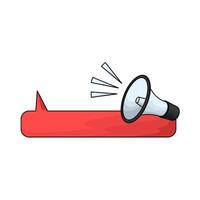 megaphone speaker with bubble chat vector