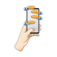 Mobile phone message vector