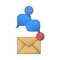 two new unread messages vector