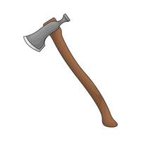 sharp axe and wood handle vector