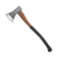 sharp axe and wooden handle vector