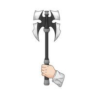 illustration of a medieval axe vector