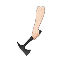 black axe on hands vector