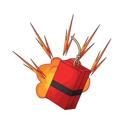Dynamite bomb explosions illustration