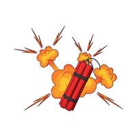bomb starting to explode vector