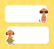 Meerkat Cute Animal Empty Note and Reminder Card Template vector
