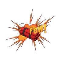 illustration of bomb with explosion vector