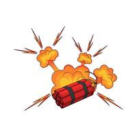bomb with explosion vector