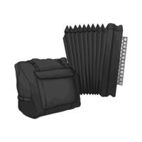illustration of Accordion with accordion case vector