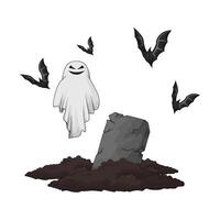 ghost with bats vector