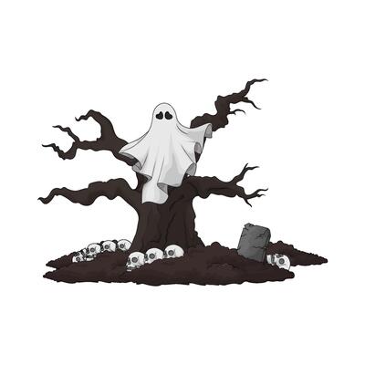 ghost in the scary old tree