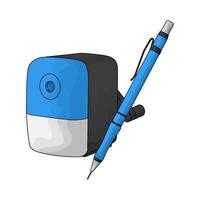 pencil sharpener with pencil vector