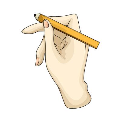 illustration of simple yellow pencil