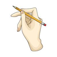 write using a yellow pencils vector