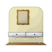 empty photo frame on the wall vector