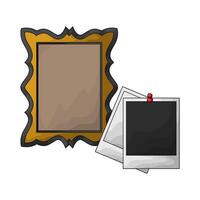polaroid frame with photo frame vector