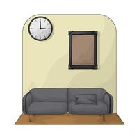 illustration of empty photo frame displayed on the wall vector