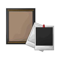 photo frame with polaroid frame vector