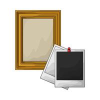 illustration of photo frame with polaroid frame vector