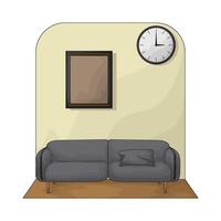 empty photo frame displayed on the wall vector