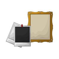 simple photo frame with polaroid frame vector