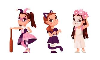 Explore Unique and Creative Character Designs Featuring Adorable and Cute Costumes in Various Themes vector