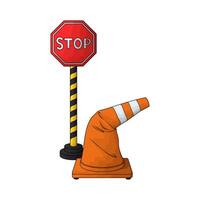 Traffic Cone 2 merge vector
