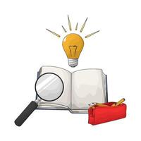 idea with open book vector