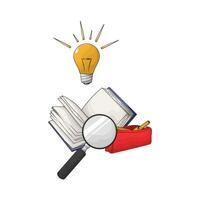 idea with open book illustration vector