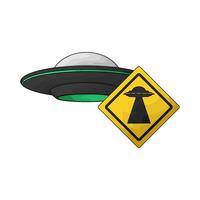 illustration of ufo and ufo signs vector