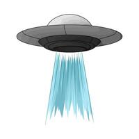 UFO lights up the sky again vector