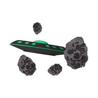 UFO and space debris vector