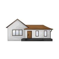 simple white house vector